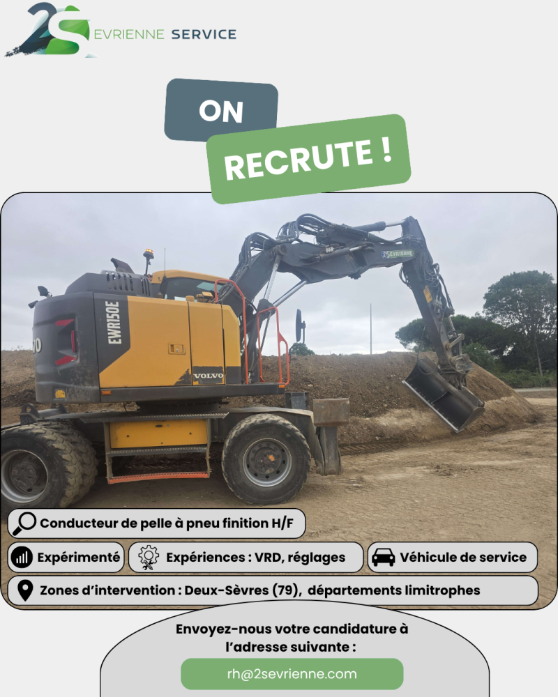 Conducteur de pelle pneus finition